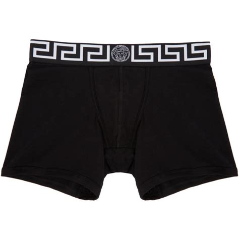 black white boxer brief versace